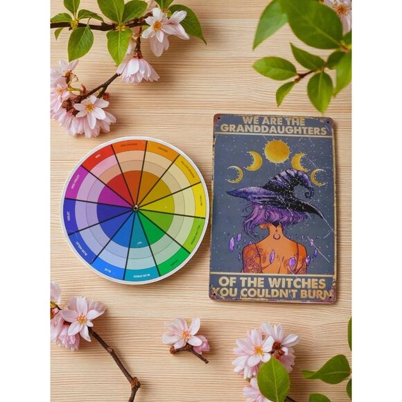 Witch Art Metal Sign We Are The Granddaughters Of The Witches Moon Goddess Decor - Picture 7 of 7